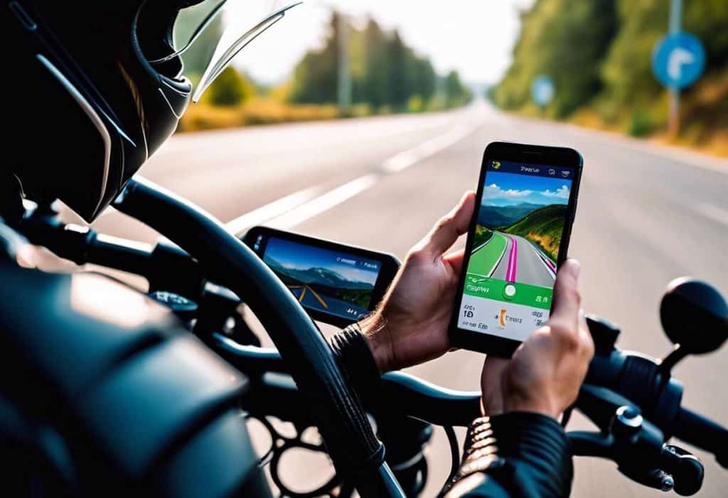 Applications mobiles pour motards en voyage : navigation, météo, et plus encore